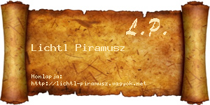 Lichtl Piramusz névjegykártya